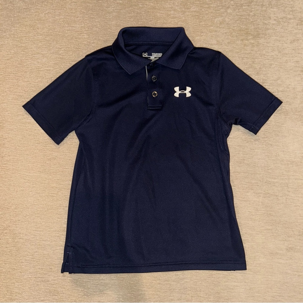 Kids Under Armour Polo Navy Blue Size Youth XS